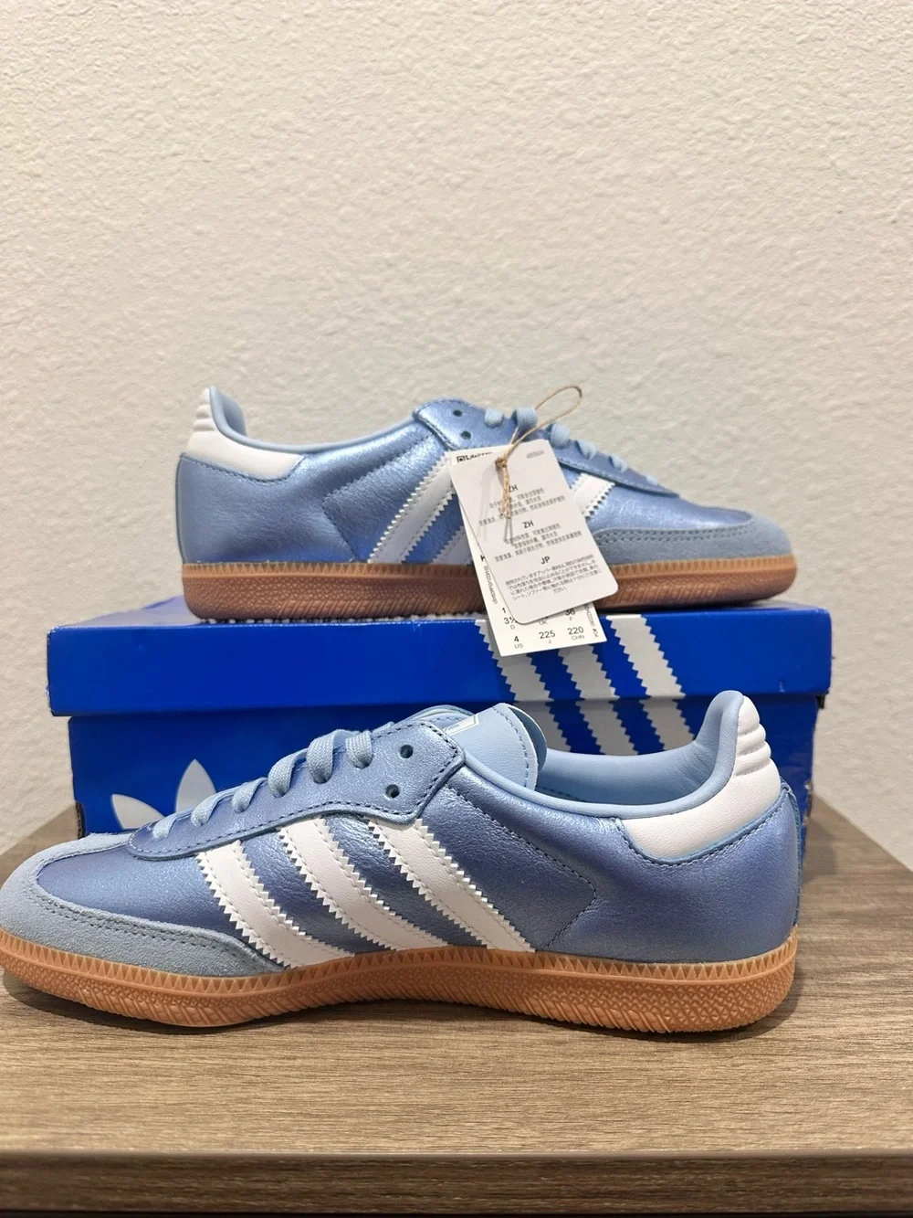 Adidas Youth Samba OG J Clear Sky White Gum Size 4Y